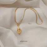 Gold Look Lakshmi Pendant with Chain