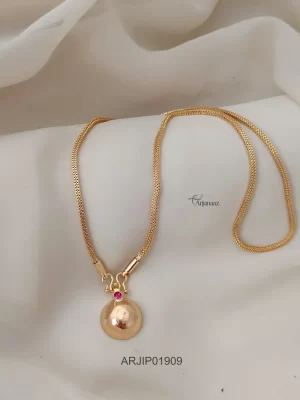 Gold Look Thali Pendant with Chain