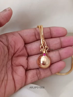 Gold Look Thali Pendant with Chain