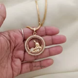 Gold Polish Krishna Pendant Chain