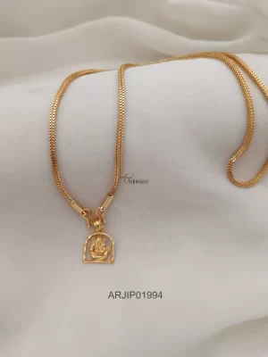 Vinayaka Pendant Gold Look Chain