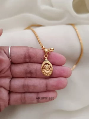 Trendy Gold Look Vinayaka Pendant Chain