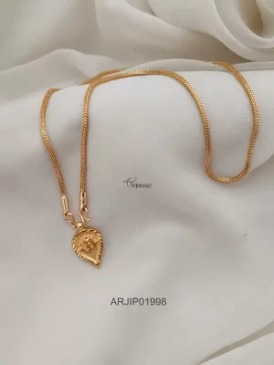 Leaf Design OM Pendant Chain