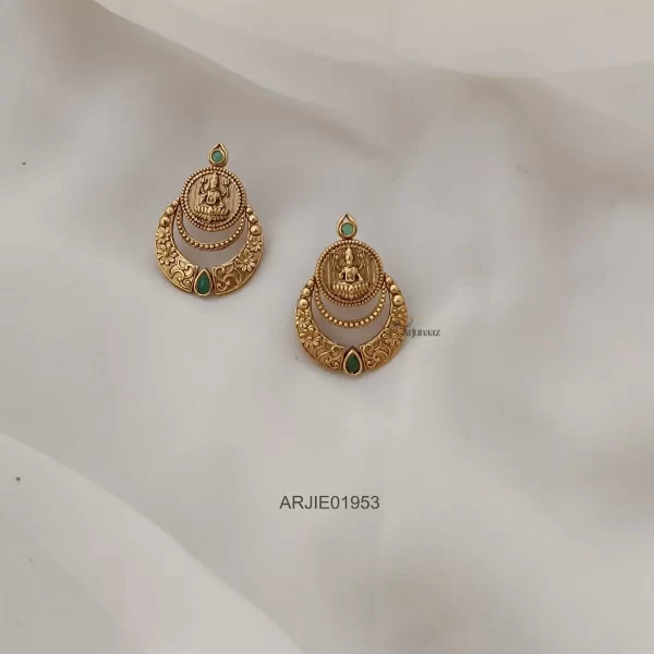 Antique Lakshmi Chandbali Earrings