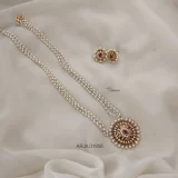 Pearl Long Haram with Navarathna Pendant