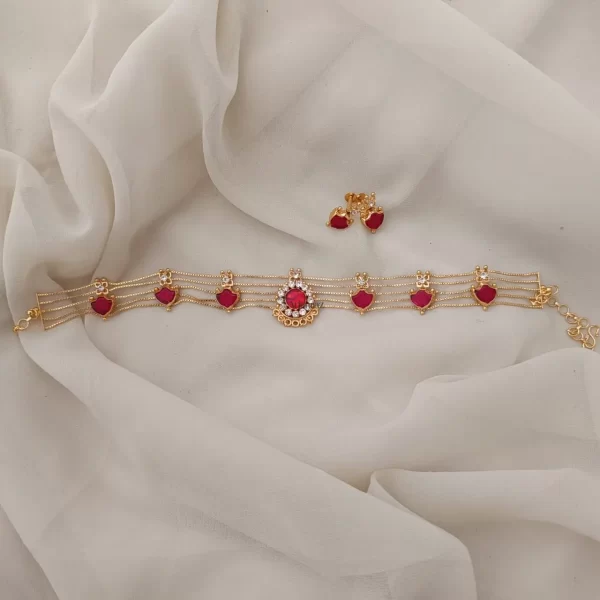 Kerala Style Red Stone Choker