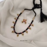 Mango Design Black Thread Necklace