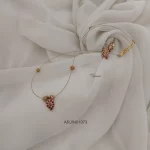 Ruby & Green Mango Pendant Invisible Necklace