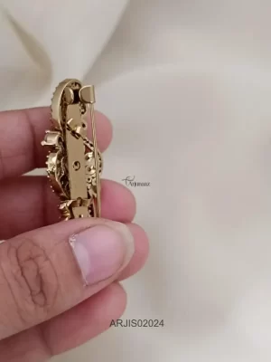 Traditional Full White Saree Pin