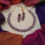 Gorgeous Purple Gold Polish Necklace