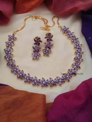 Gorgeous Purple Gold Polish Necklace