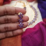 Gorgeous Purple Gold Polish Necklace