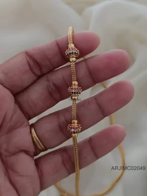 Multi Stone Ball Mugappu Chain