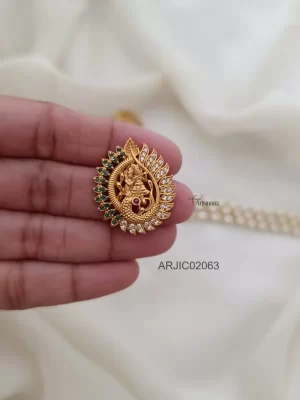 Elegant Multi Stone Pearl Choker