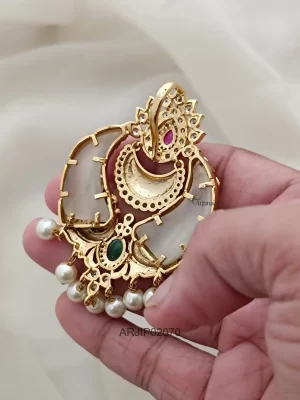 Dual Peacock Pearl Hanging Pendant