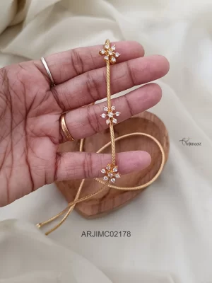 Elegant Diamond Replica Floral Mugappu Chain