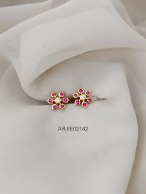 Ruby White Diamond Replica Earrings