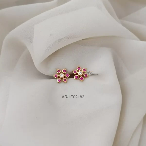 Ruby White Diamond Replica Earrings