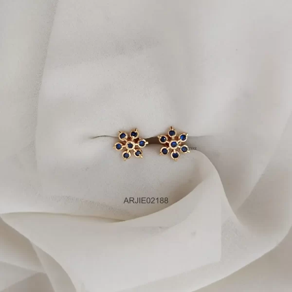 Dark Blue Diamond Replica Earrings