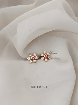 Ruby White Diamond Replica Earrings