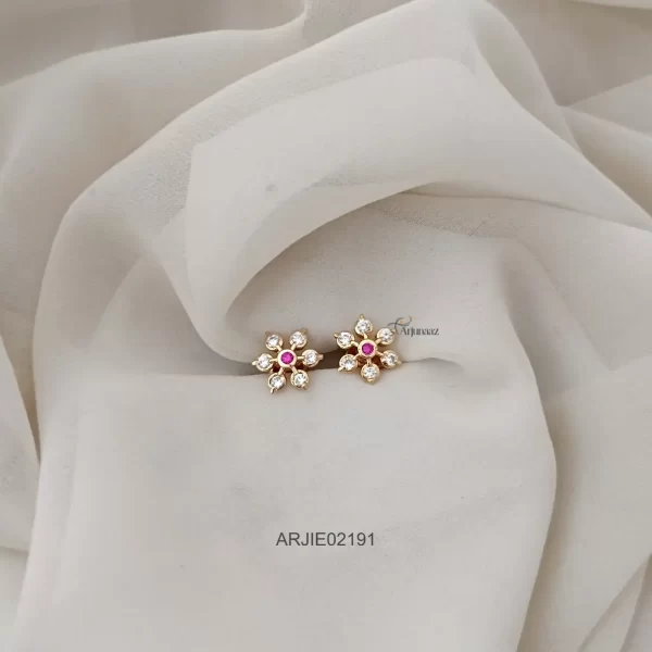 Ruby White Diamond Replica Earrings