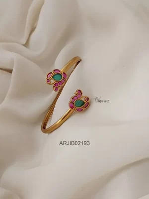 Ruby & Green Peacock Bracelet