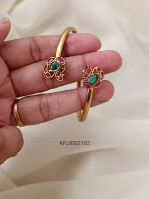 Ruby & Green Peacock Bracelet