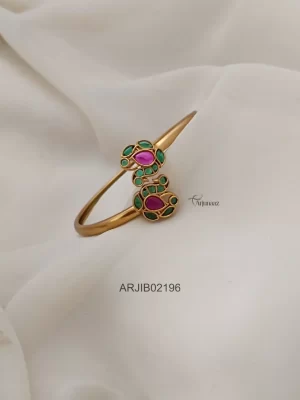 Trendy Green & Ruby Peacock Bracelet