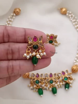 Elegant Pearl Lotus Necklace