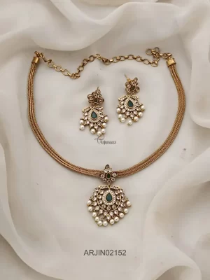 Traditional Stone Attigai Necklace