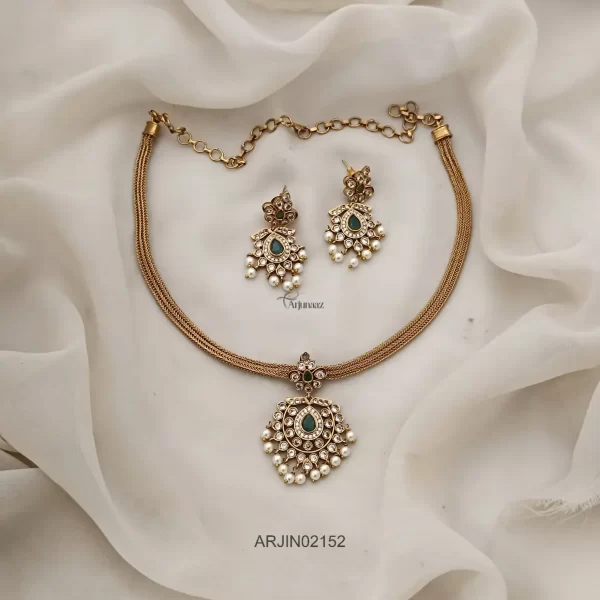 Traditional Stone Attigai Necklace