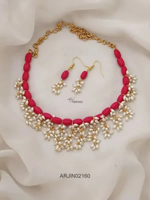 Coral Guttapusalu Pearl Necklace