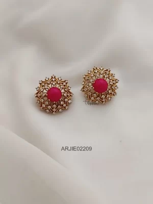 Fast Selling Coral CZ Earrings