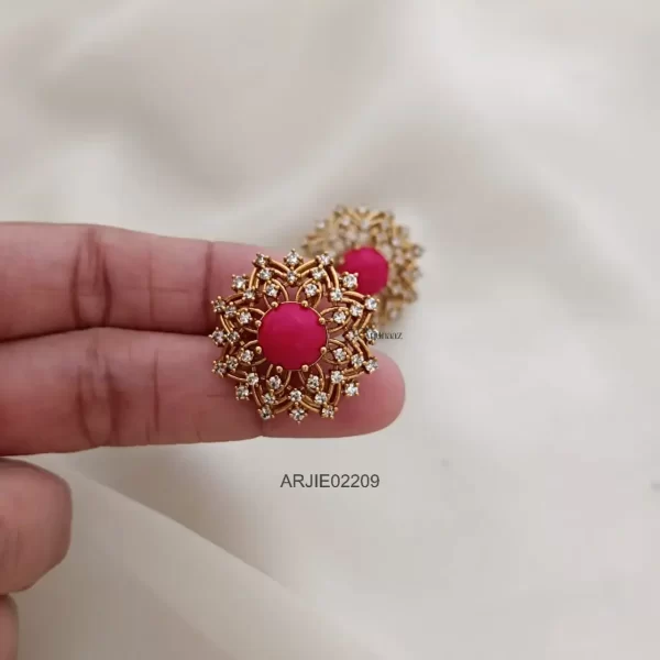 Fast Selling Coral CZ Earrings