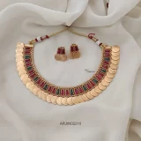 Traditional Multi Color Coin Necklace