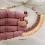 Traditional Multi Color Coin Necklace