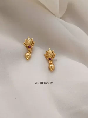 Cute Screw Type Lotus Earrings