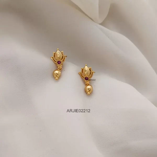 Cute Screw Type Lotus Earrings