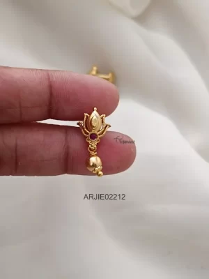Cute Screw Type Lotus Earrings