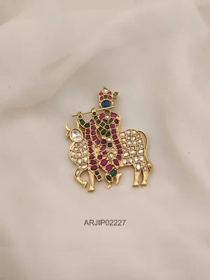 Multi Stone Krishna Pendant