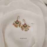 Gold Beads Chandbali Hook Earrings