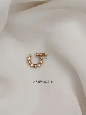 Elegant White Stone Nose Pin