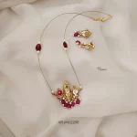 Venkateswara Ruby Beads Invisible Necklace