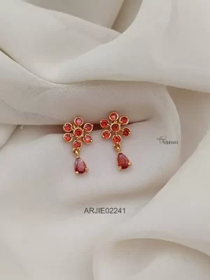 Daimon Look Orange Stone Earrings