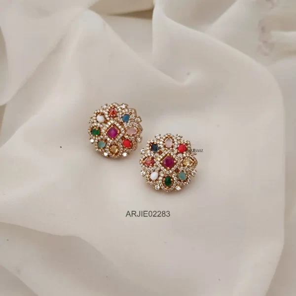 Navarathna Stud Earrings