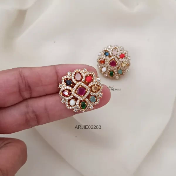 Navarathna Stud Earrings