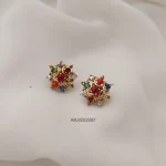 Unique Navarathna Stud Earrings