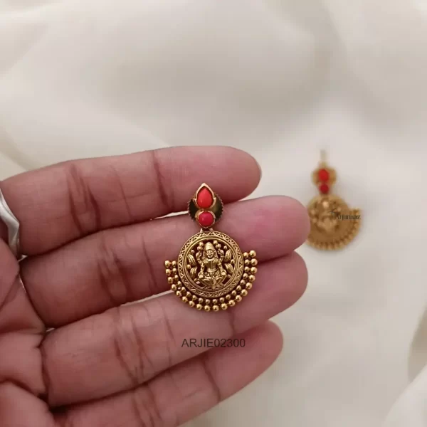 Coral Lakshmi Ear Studs