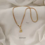 One Gram Gold Dual Heart Dollar Chain