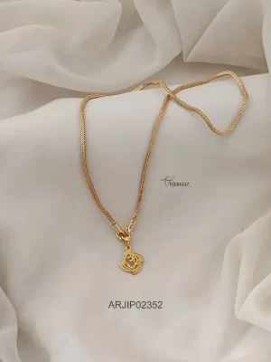 One Gram Gold Om Pendant Chain